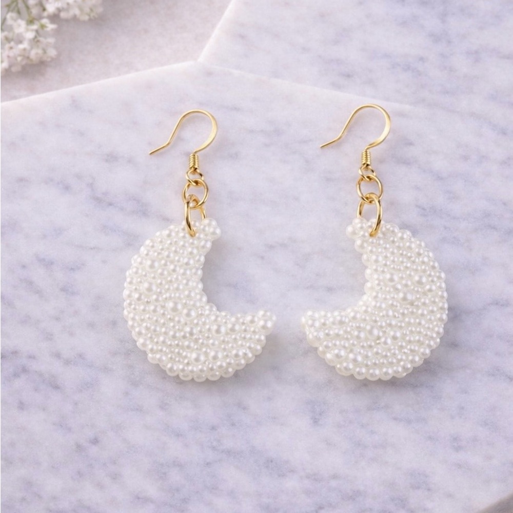 Pearly Moon Earrings